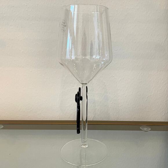 Black Bow Wine Glass Holiday Glam Barware NEW - Picture 2 of 13